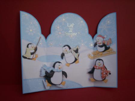 Christmas Gatefold Pop Up Penguin Fun by Christine Sutton