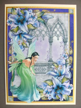 Beautiful Purple Lilies & Fairy by Christine Sutton