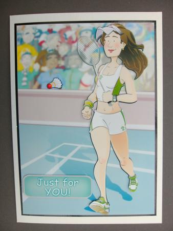Badminton Lady by Christine Sutton