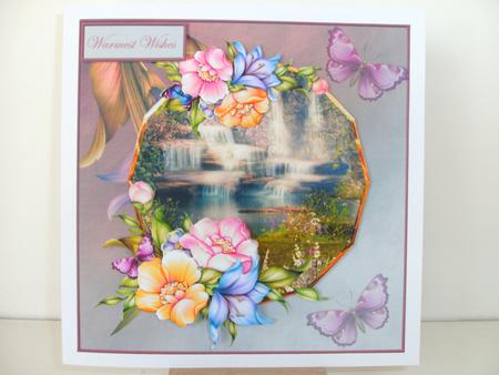 Enchanted Waterfalls and Flowers by Christine Sutton
