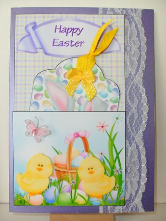 Easter Eggstravaganza Tag Pocket Card Front by Christine Sutton