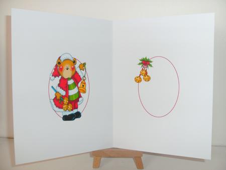 Christmas Bear with Happy Bells Insert by Christine Sutton