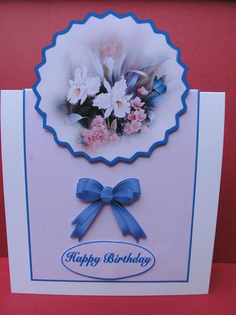 Floral Vertical Fold Card by Christine Sutton