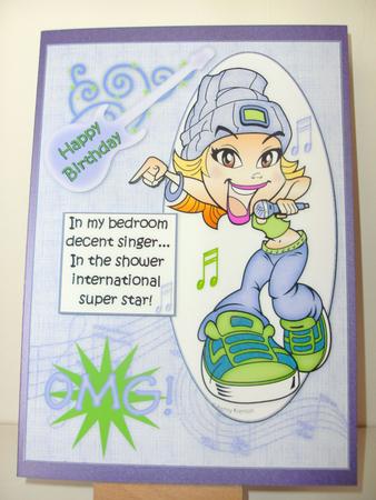 Teen Diva is a Super Star Quick Card by Christine Sutton