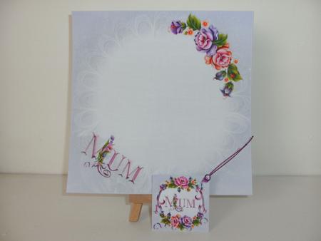 8x8 Circle of Flowers for Mum Insert Plate by Christine Sutton