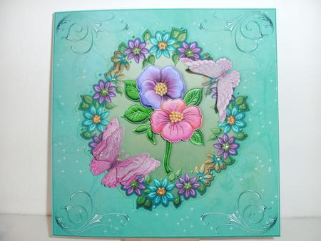 Fleur & Flutter 8" Square Card Mini-kit by Christine Sutton