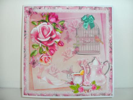 Time for Tea 8x8 Topper by Christine Sutton