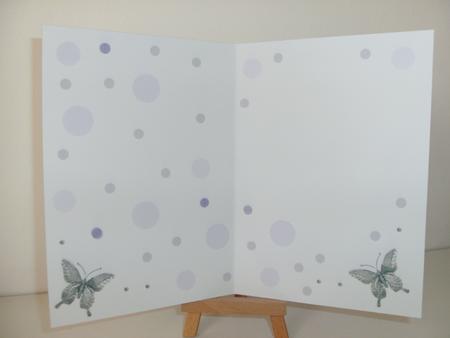 Butterflies with Lilac Spots Versatile Cardmaking Insert by Christine Sutton