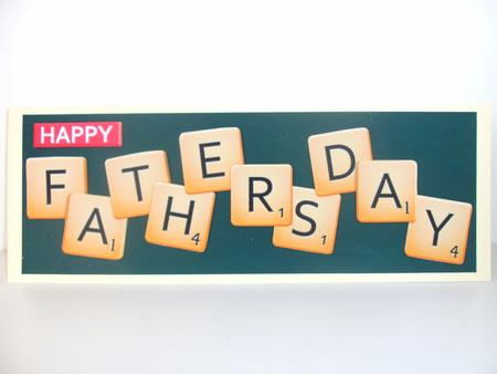 Fathers Day Game Tiles Large Dl Quick Card N 3D Decoupage by Christine Sutton