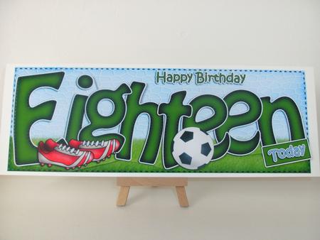 18th Birthday Large Dl Quick Card N 3D Decoupage by Christine Sutton