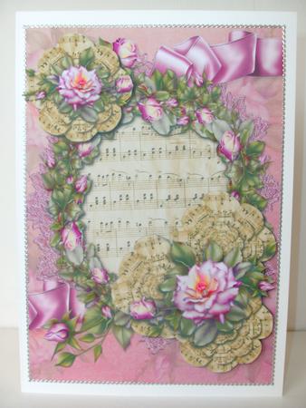 Sheet Music Paper Roses & Pink Roses by Christine Sutton