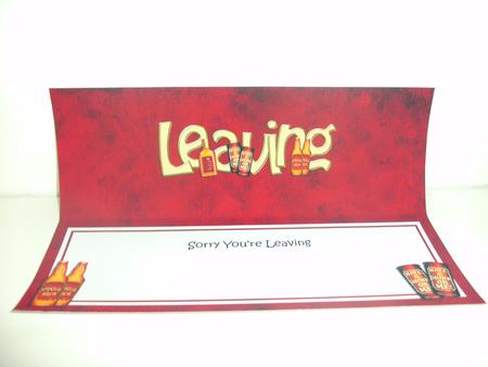 Sorry You're Leaving Large Dl Matching Insert by Christine Sutton