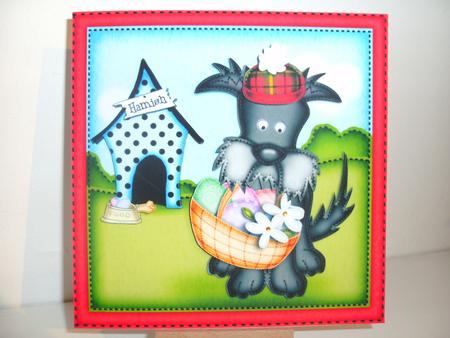 Hamish's Easter Basket Quick Card N 3D Decoupage by Christine Sutton