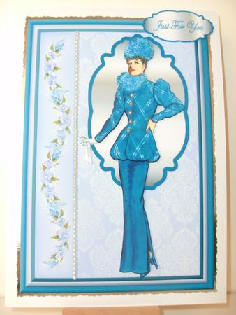 Blue Lady Portrait by Christine Sutton