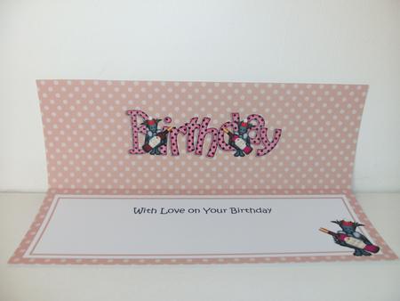 Birthday Large Dl Matching Insert by Christine Sutton