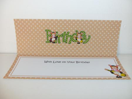 Gigi Horse Birthday Matching Large Dl Insert by Christine Sutton