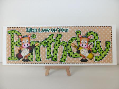 Birthday Large Dl Card N 3D Decoupage by Christine Sutton