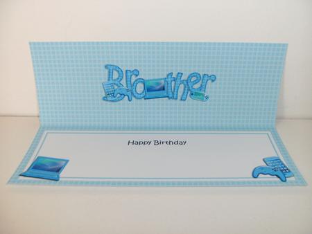 Birthday Brother Large Dl Matching Insert by Christine Sutton