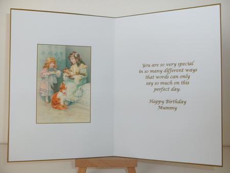 Happy Birthday Mummy Vintage Insert by Christine Sutton