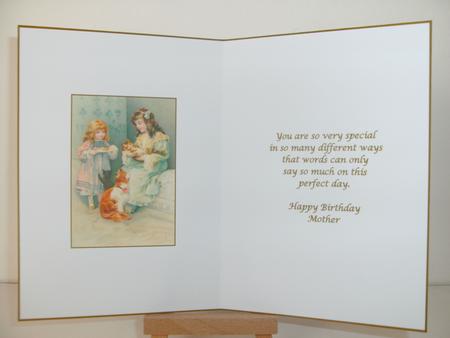 Happy Birthday Mother Vintage Insert by Christine Sutton
