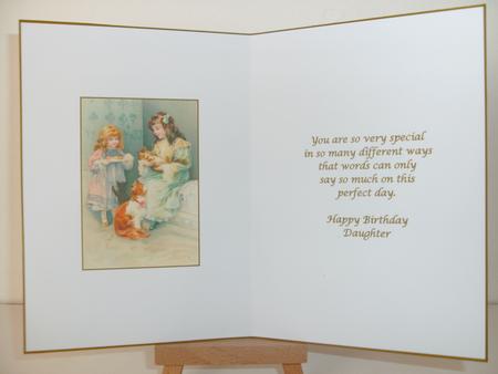 Vintage Happy Birthday Daughter Insert by Christine Sutton