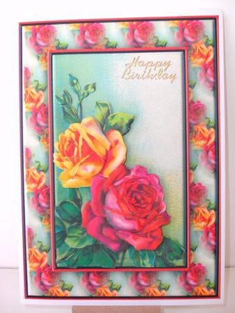 Vintage Roses Quick Card by Christine Sutton