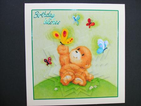 Teddy with Butterflies Star Pyramids by Christine Sutton