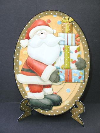 Santa Christmas Plate Card by Christine Sutton