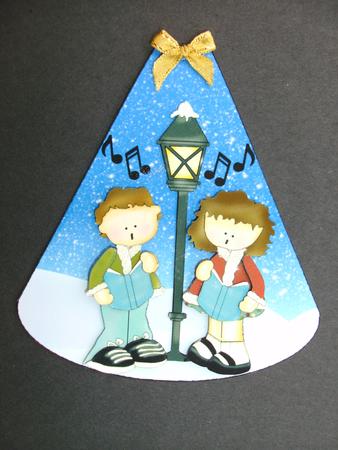 Carol Singers Wobble Card Sheet by Christine Sutton