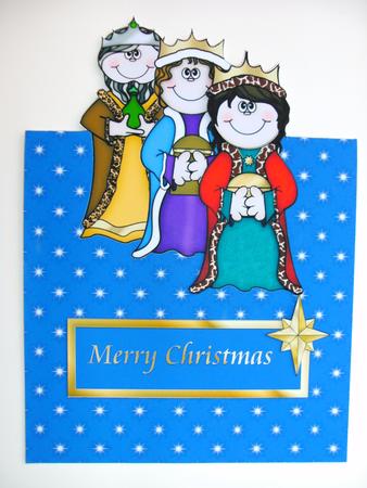 We Three Kings Over the Edge Decoupage Card by Christine Sutton
