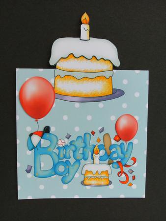 Birthday Boy Over the Edge Decoupage Card by Christine Sutton