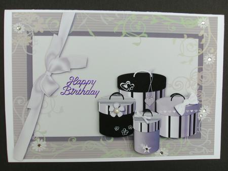 Lilac Girly Boxes Decoupage by Christine Sutton