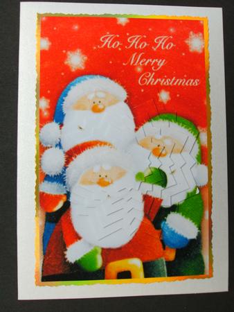 3 Happy Santas Ho! Ho! Ho!, Star Pyramids by Christine Sutton