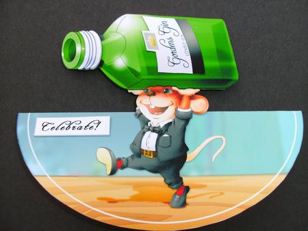 Gin Mouse! Wobble Card. by Christine Sutton