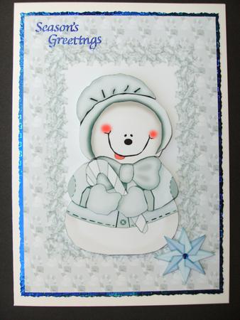 Cute Snowman with a Big Smile by Christine Sutton