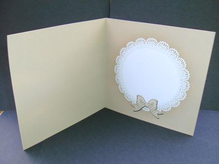 Square Pearls and Lace Card Front or Insert by Christine Sutton