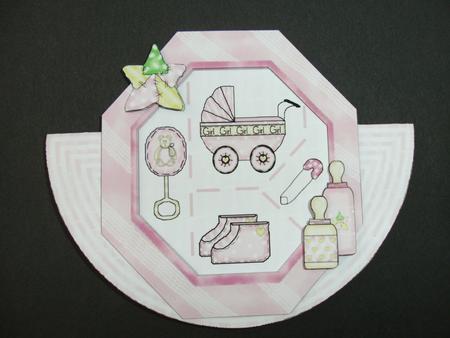 It's a Girl Wobble Over the Top Card by Christine Sutton