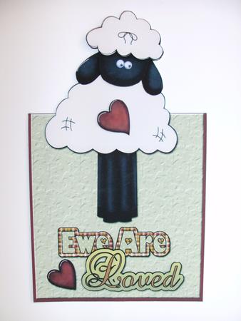 Ewe Are Loved Over the Edge with Decoupage by Christine Sutton