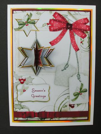 3D Christmas Star Embellishment and Card Front by Christine Sutton
