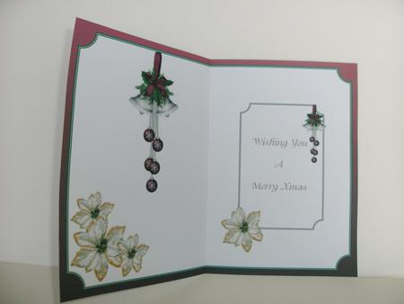Xmas Insert Bells & Poinsettias by Christine Sutton