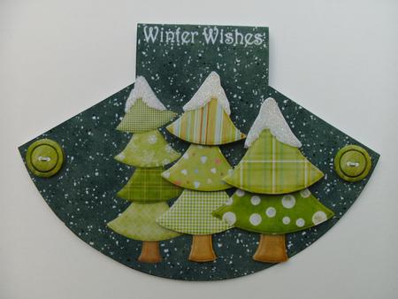 Christmas Triple Tree Rocker Card by Christine Sutton