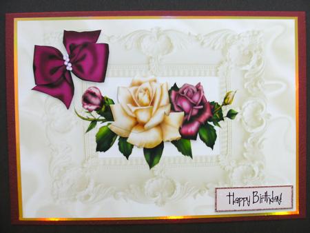 Beautiful Red & Cream Roses by Christine Sutton