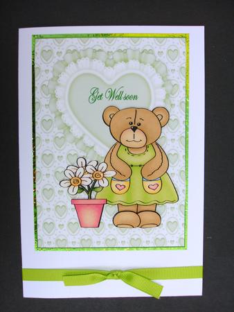 Get Well Hearts and Flower Bear by Christine Sutton