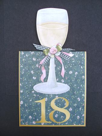 18th Champagne Decoupage Over the Edge by Christine Sutton