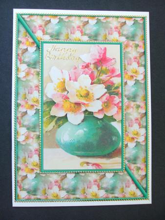 Vase of Flowers Quick Card by Christine Sutton