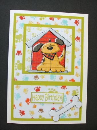 Doggy Design Pyramid Card by Christine Sutton