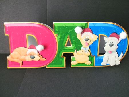 Dad Christmas Shape Card or Topper by Christine Sutton