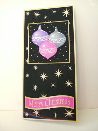 Christmas Baubles Dl Cut and Fold by Christine Sutton