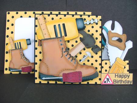Men @ Work - Side Stepper Card Kit by Christine Sutton
