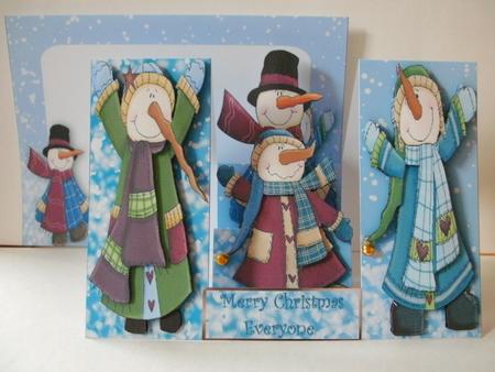 Snow People - Double Sided Stepper Card Kit by Christine Sutton